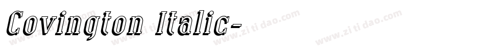 Covington Italic字体转换